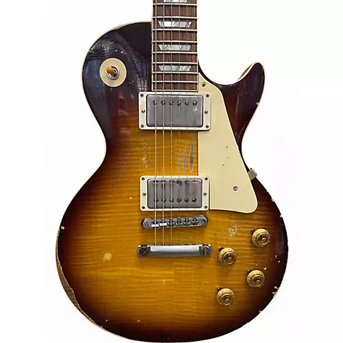 Used 2021 Gibson Murphy Lab Ultra Heavy Age 1959 Les Paul Standard Reissue Kindred Burst Solid Body Electric Guitar Kindred Burst - musicians--Friend