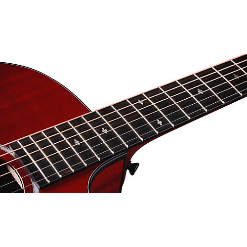 Taylor 224ce Mahogany Special-Edition Grand Auditorium Acoustic-Electric Guitar Trans Red - musicians--Friend