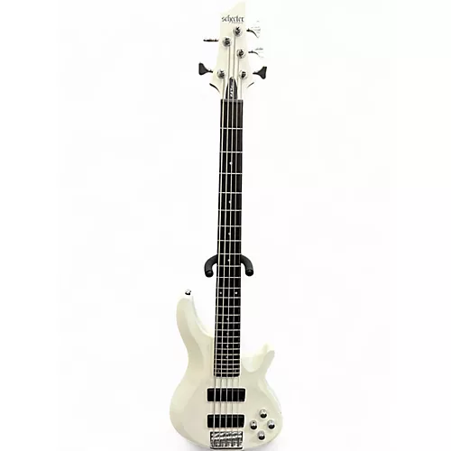 Used Schecter Guitar Research C5 DELUXE WHITE Electric Bass Guitar WHITE - musicians--Friend