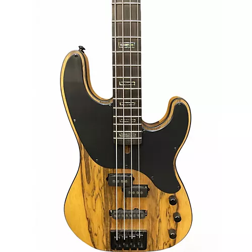 Used Schecter Guitar Research BLACK LIMBA Natural Electric Bass Guitar Natural - musicians--Friend