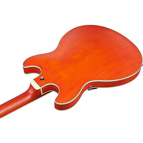 Ibanez Artcore AS73 Semi-Hollow Electric Guitar Transparent Tangerine Flat - musicians--Friend