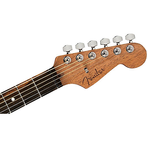 Open-Box Fender American Acoustasonic Jazzmaster Limited-Edition Acoustic-Electric Guitar Condition 2 - Blemished Black Paisley 197881150150 - musicians--Friend