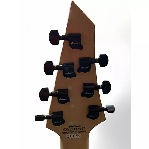 Used Jackson JS22-7 Dinky 7 String QULITED BLACK Solid Body Electric Guitar QULITED BLACK - musicians--Friend