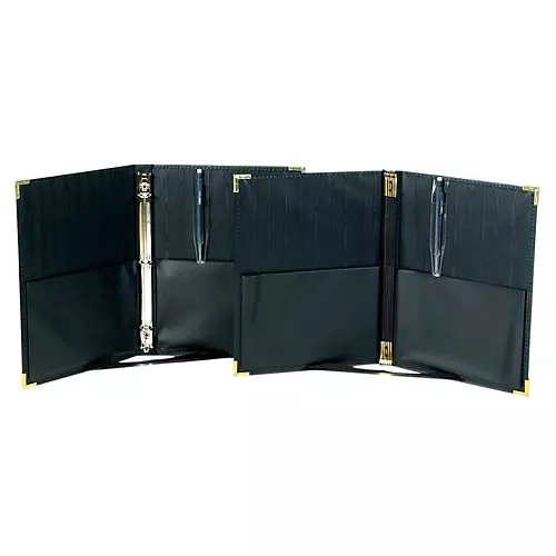 Marlo Plastics Premium Concert Choral Folder 9-1/4 x 12 with 3-ring binder - Black - musicians--Friend