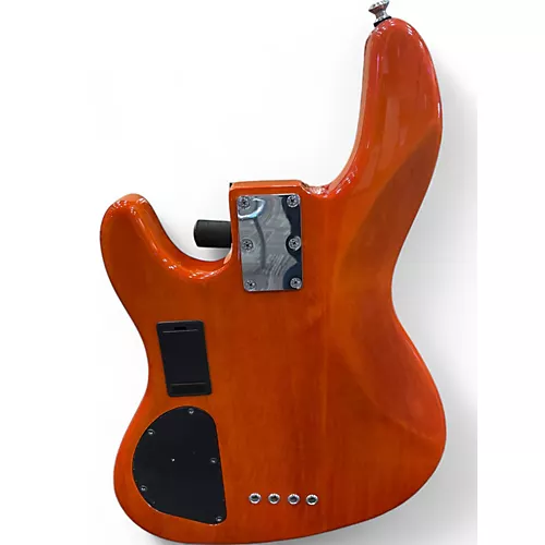 Used Fender jazz bass deluxe QM orange Electric Bass Guitar QM orange - musicians--Friend