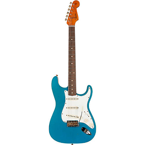 Fender Custom Shop Limited-Edition Double-Bound Stratocaster Journeyman Relic Electric Guitar Aged Sherwood Green Metallic - musicians--Friend