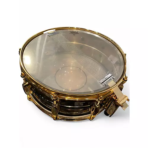 Used TAMA 14X5.5 Simon Phillips Gladiator Black and Gold Drum Black and Gold 211 - musicians--Friend
