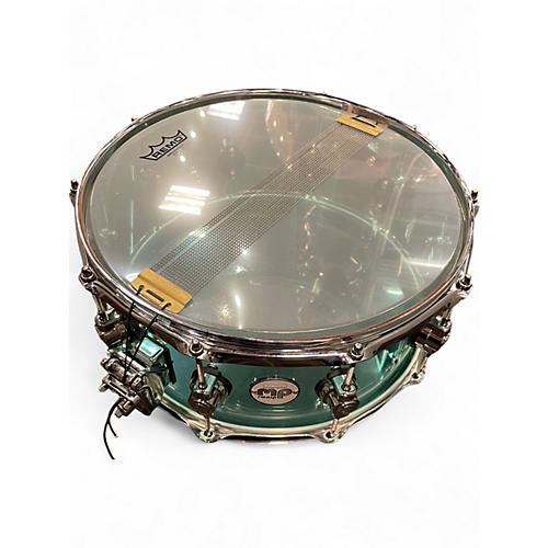 Used DW 14X6.5 Design Series Acrylic Snare SEA GLASS Drum SEA GLASS 213 - musicians--Friend