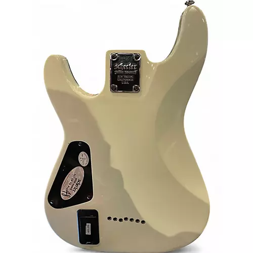 Used Schecter Guitar Research Demon 7 String White Solid Body Electric Guitar White - musicians--Friend