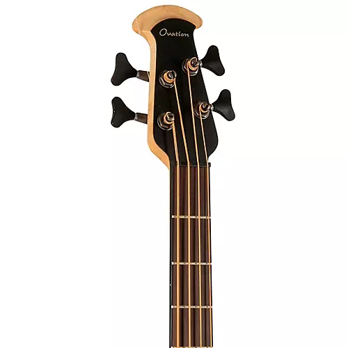 Ovation B778TX-5-G Pro Series Elite TX Mid-Depth Acoustic-Electric Bass Guitar Textured Black - musicians--Friend