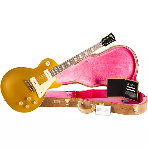 Gibson Custom 1954 Les Paul Goldtop Reissue VOS Electric Guitar Double Gold - musicians--Friend