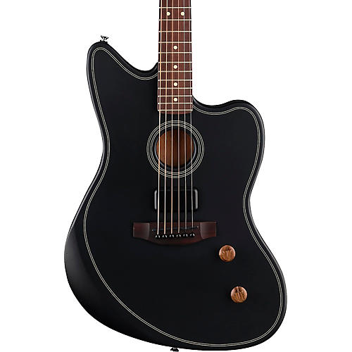 Fender Acoustasonic Standard Jazzmaster Acoustic-Electric Guitar Black - musicians--Friend