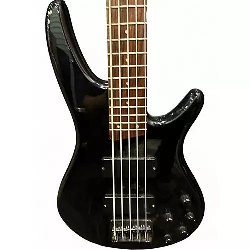 Used Ibanez SR405 5 String Black Electric Bass Guitar Black - musicians--Friend