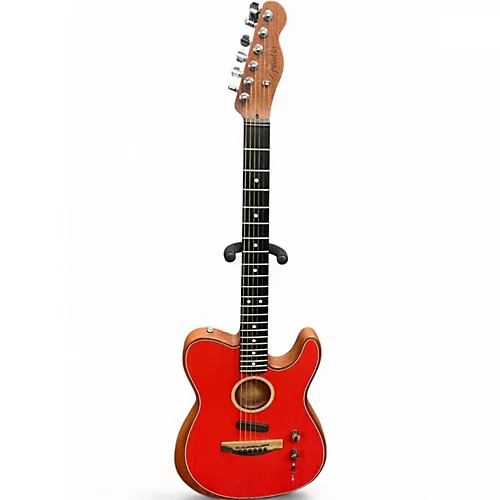 Used Fender American Acoustasonic Telecaster Dakota Red Acoustic Electric Guitar Dakota Red - musicians--Friend