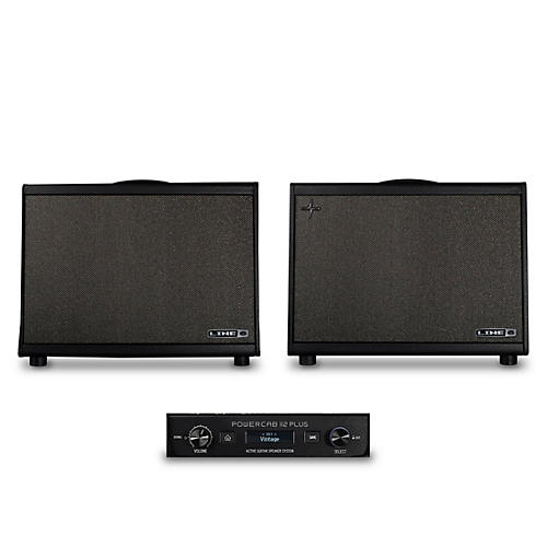 Line 6 Powercab and Powercab Plus 112 250W 1x12 FRFR Powered Speaker Cab Bundle Black and Silver - musicians--Friend