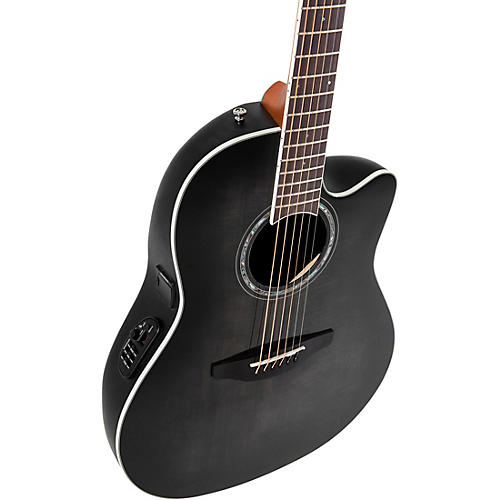 Ovation CS24P Celebrity Series Traditional Plus Mid-Depth Acoustic-Electric Guitar Nutmeg Burled Maple - musicians--Friend