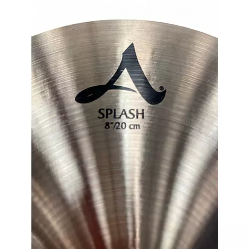 Used Zildjian 8in A Custom Splash Cymbal 24 - musicians--Friend