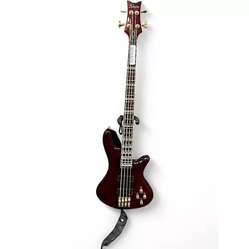 Used Schecter Guitar Research  Elite 4 String Wine Red Electric Bass Guitar Wine Red - musicians--Friend