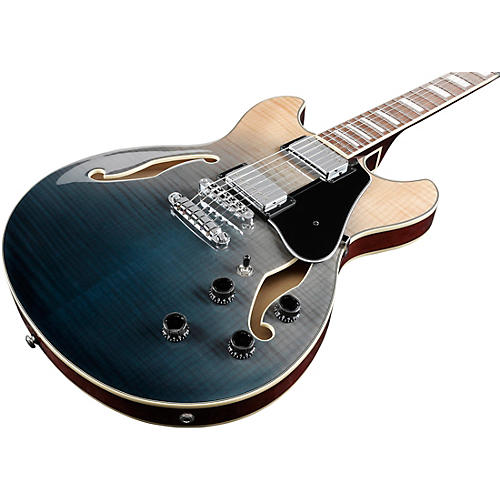 Ibanez Artcore AS73FM Semi-Hollow Electric Guitar Transparent Indigo Fade - musicians--Friend