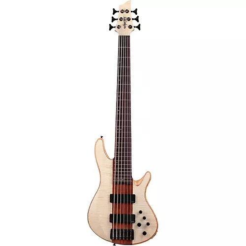 Schecter Guitar Research Charles Berthoud CB-6 6-String Electric Bass Guitar Natural Satin - musicians--Friend