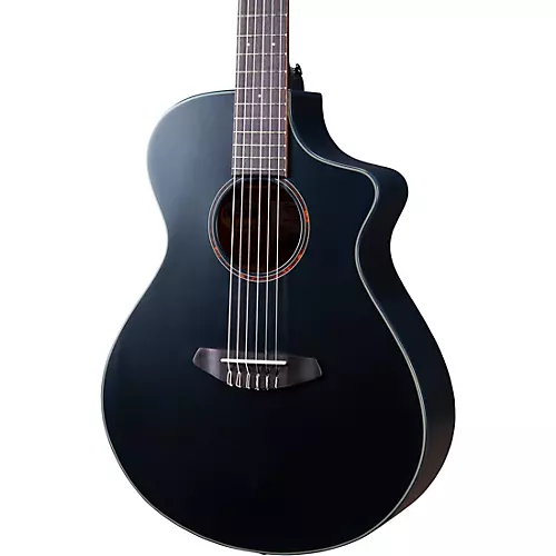 Breedlove Discovery Red Cedar-Mahogany Nylon-String Concert Acoustic-Electric Guitar Satin Black - musicians--Friend