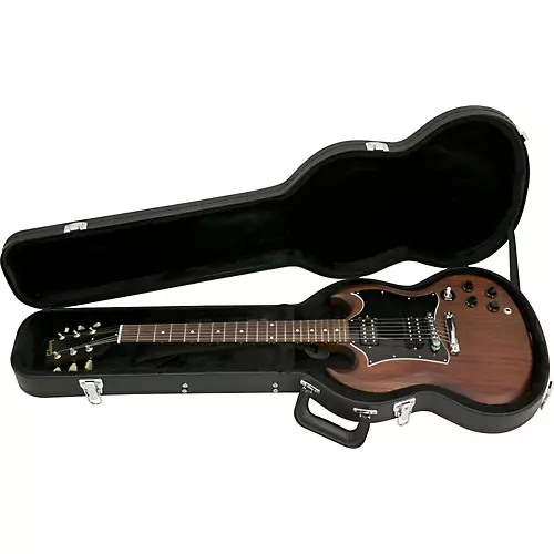 Musician's Gear Deluxe SGS Solid-Guitar-Style Hardshell Case Black - musicians--Friend