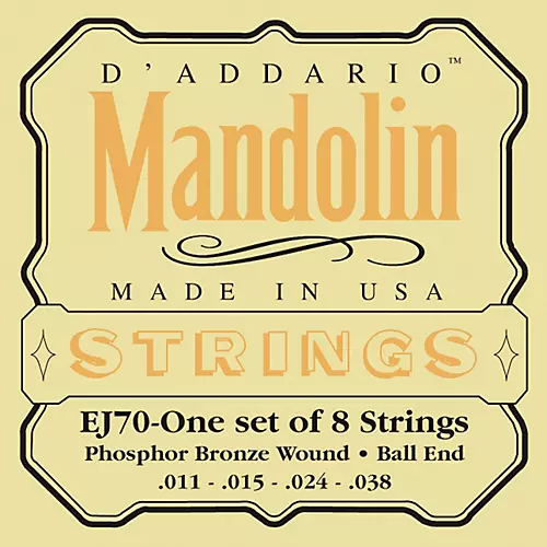 D'Addario EJ70 Phosphor Bronze Ball End Mandolin Strings - musicians--Friend