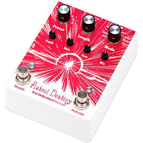 EarthQuaker Devices Astral Destiny Modulated Octave Reverb Effects Pedal Red - musicians--Friend