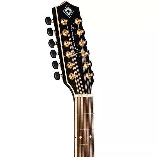 H. Jimenez LGD1 Spruce Top 12-String Acoustic-Electric Guitar Black - musicians--Friend