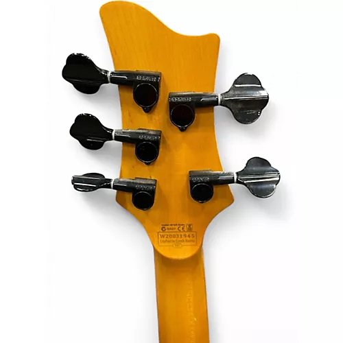 Used Schecter Guitar Research Stiletto 5 Session vintage natural Electric Bass Guitar vintage natural - musicians--Friend