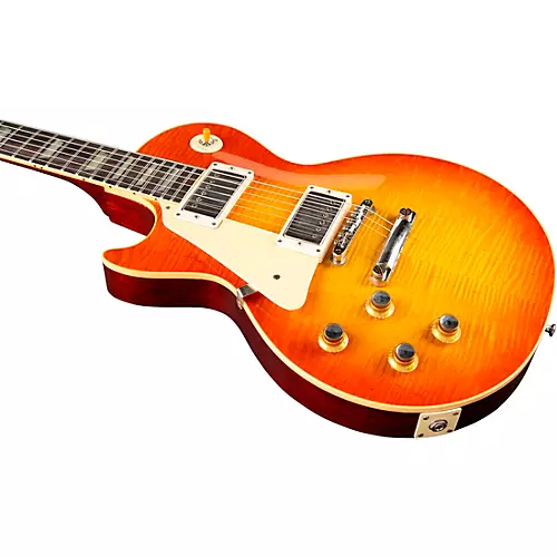 Gibson Custom 1960 Les Paul Standard Reissue VOS Left-Handed Electric Guitar Tangerine Burst - musicians--Friend