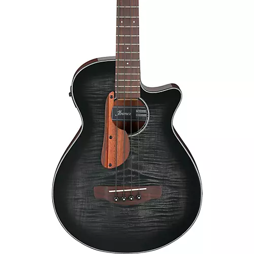 Ibanez AEGB25E Grand Concert Acoustic-Electric Bass Guitar Transparent Black Sunburst - musicians--Friend