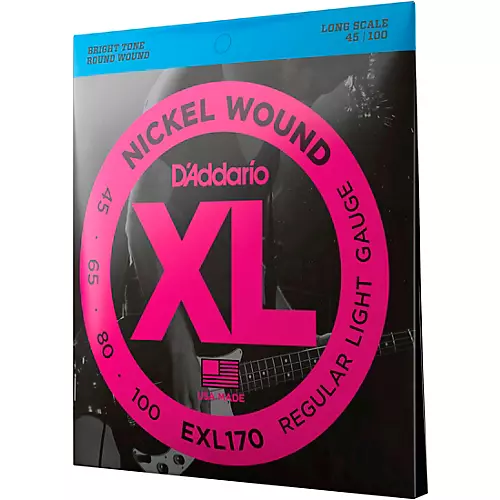 D'Addario EXL170 Nickel Wound Bright Round Wound Electric Bass Strings - musicians--Friend