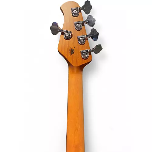 Used 2024 Ernie Ball Music Man Classic Series Ball Family Reserve 5 String Fuego Orange Electric Bass Guitar Fuego Orange - musicians--Friend