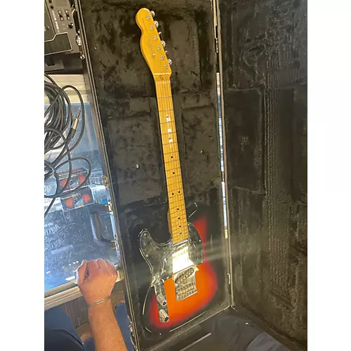 Used 2014 Fender American Standard Telecaster LH Left Handed 3 Tone Sunburst Electric Guitar 3 Tone Sunburst - musicians--Friend