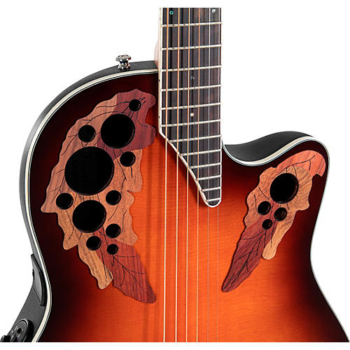 Ovation CE48 Celebrity Series Elite Super Shallow Acoustic-Electric Guitar Ruby Red - musicians--Friend