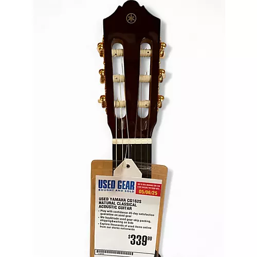 Used Yamaha CG162S Natural Classical Acoustic Guitar Natural - musicians--Friend