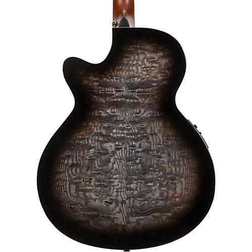 Mitchell MX430QAB Exotic Series Acoustic-Electric Midnight Black Edge Burst - musicians--Friend