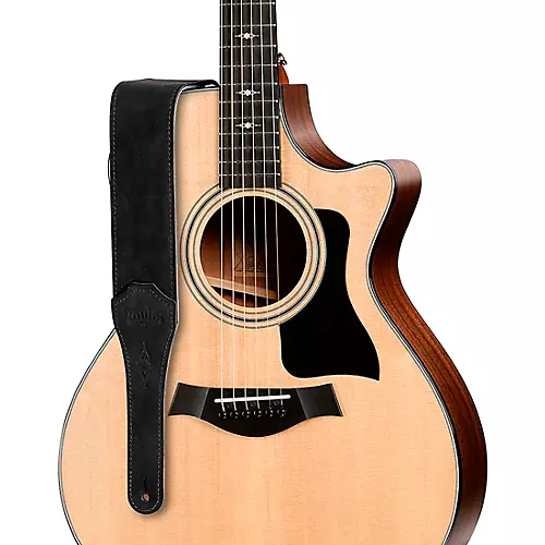 Taylor Gemstone Guitar Strap Sanded Suede Black 2.5 in. - musicians--Friend