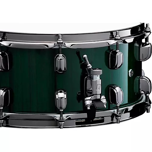 TAMA S.L.P. Bubinga/Maple Snare Drum 14 x 6.5 in. Malachite Green Zebrawood - musicians--Friend