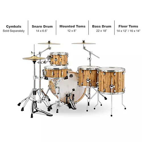 Mapex Limited Edition Mars Series 5 Piece Crossover Shell Pack With 22