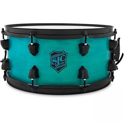 SJC Drums Pathfinder Snare Drum 14 x 6.5 in. Miami Teal Satin - musicians--Friend