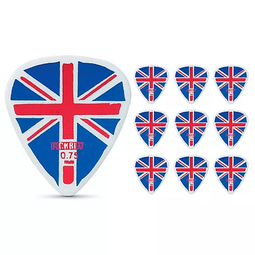 Pick Boy Flag Union Jack Large Celltex Guitar Picks 1.00 mm 10 Pack - musicians--Friend