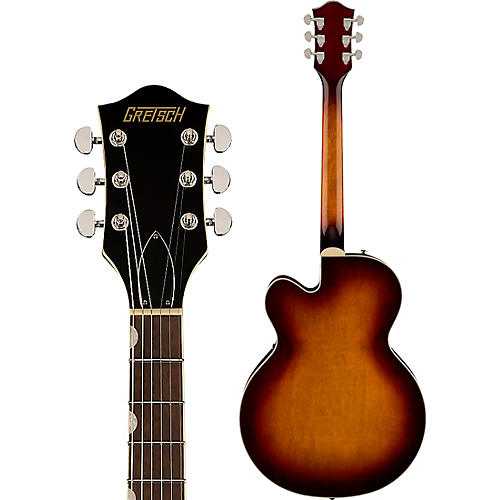 Gretsch Guitars G2420T Streamliner Hollow Body With Bigsby Electric Guitar Robusto Burst - musicians--Friend