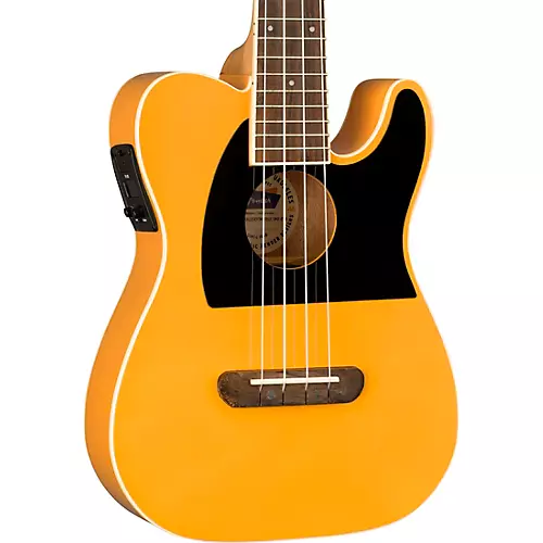 Fender Fullerton Telecaster Acoustic-Electric Ukulele Black - musicians--Friend
