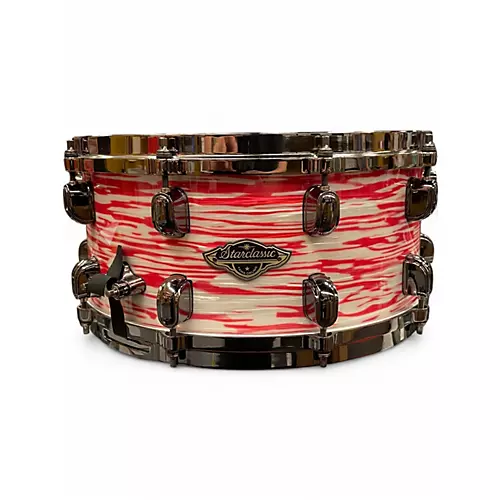 Used TAMA 14X6.5 Starclassic Snare Red and White Oyster Drum Red and White Oyster 213 - musicians--Friend