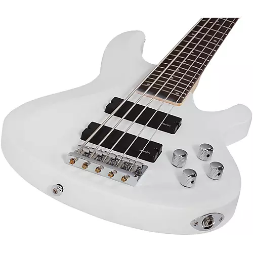 Schecter Guitar Research C-5 Deluxe Electric Bass Satin Metallic Light Blue - musicians--Friend