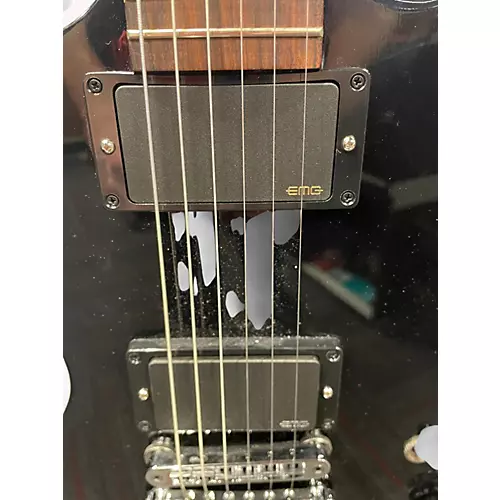 Used Gibson '80s Explorer /w EMG pickups Black Solid Body Electric Guitar Black - musicians--Friend