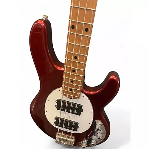Used Ernie Ball Music Man Stingray 4 String CANDY APPLE RED Electric Bass Guitar CANDY APPLE RED - musicians--Friend