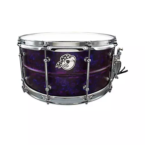 Pork Pie Seamless Aluminum Snare Drum with Purple Ink Finish 14 x 6.5 in. - musicians--Friend